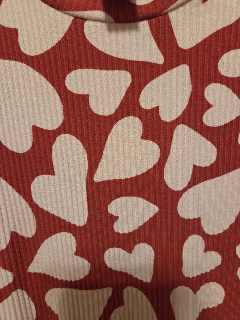 Mud Pie Red and Cream Heart-Print Long Sleeve Casual Dress 2T-3T